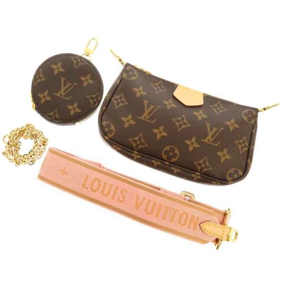 Louis Vuitton Rose Clair Pochette Shoulder Pouch Multi Bag Monogram - Picture 8 of 8